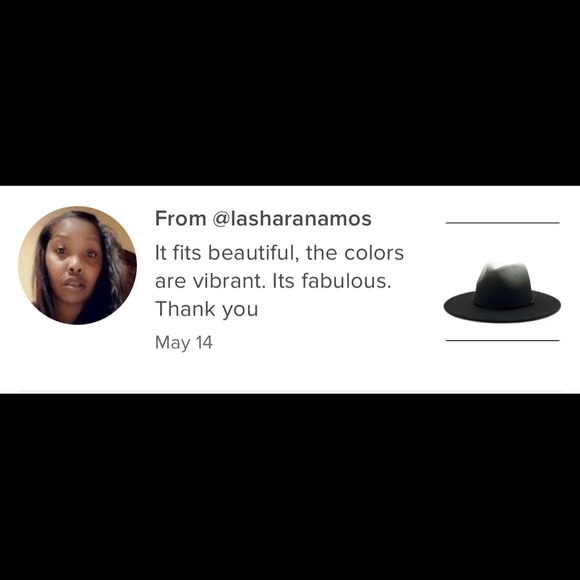 (Last 2) Wide brim fedora hat, belt around - black/white - Picture 2 of 5